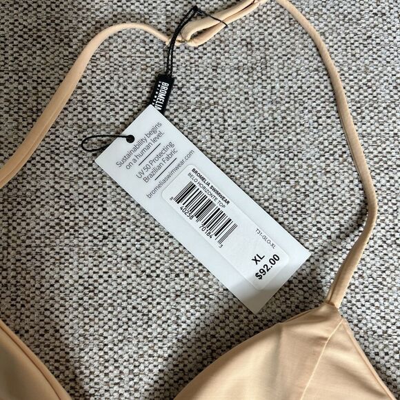 Bromelia Bikini Top Padded Beige Nude UV 50 Belo Horizonte Size XL NWT - Picture 5 of 7